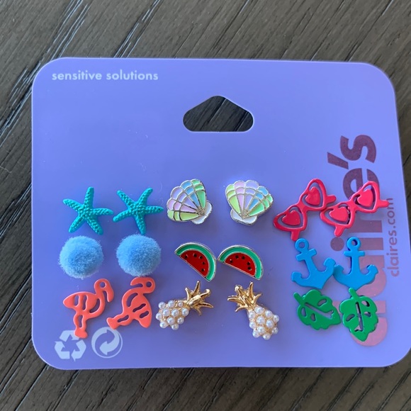 9 earring set - summer beach themed - new